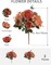 2-Pack Fall Orange Artificial Flowers – Silk Peony, Rose & Hydrangea Bouquets for Home Decor, Table Centerpieces, Autumn Floral Arrangements